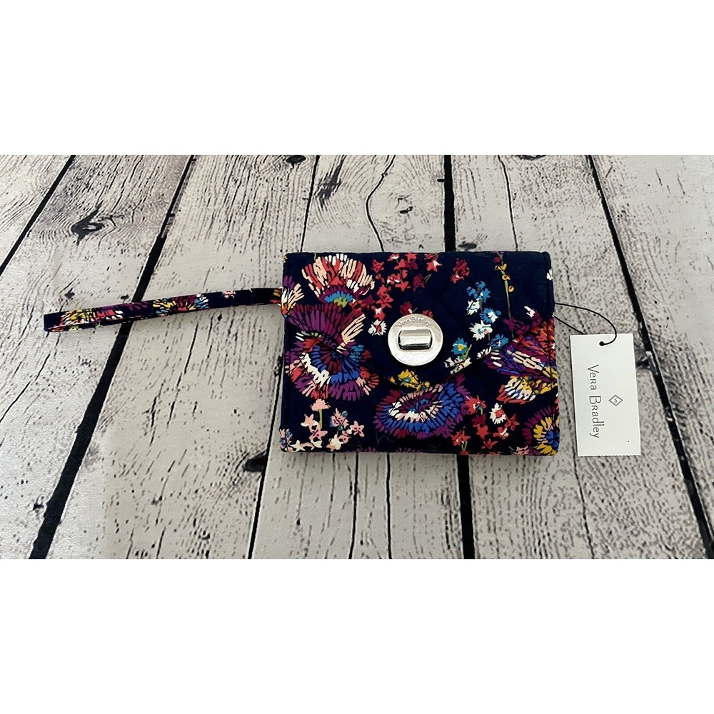 Vera Bradley **MIDNIGHT WILDFLOWERS** Your Turn SmartPhone Wristlet